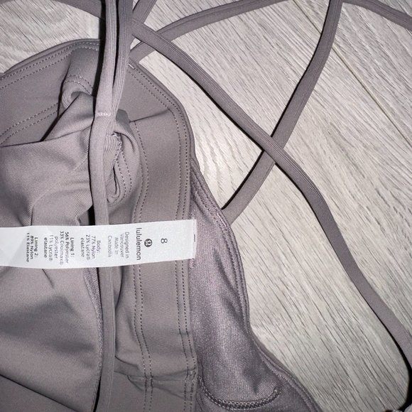 Lululemon Strappy Sports Bra, Grey, Size 8, Never worn - Picture 4 of 4